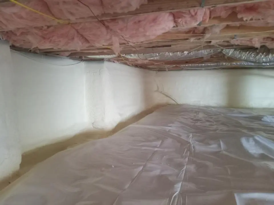 Crawl space encapsulation with closed-cell spray foam for Metal Roof Coating in Grenada